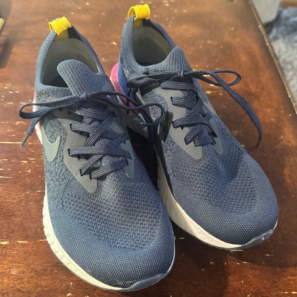 Nike Navy Blue Epic React Women's Sneakers - Picture 1 of 10